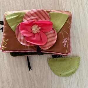 Vintage Goody Goody California Silk & Velvet Travel Jewelry Roll Organizer Pouch
